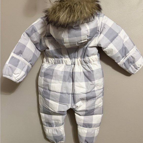 Lands' End Gray and White Checkered Kids Jacket - Picture 2 of 9